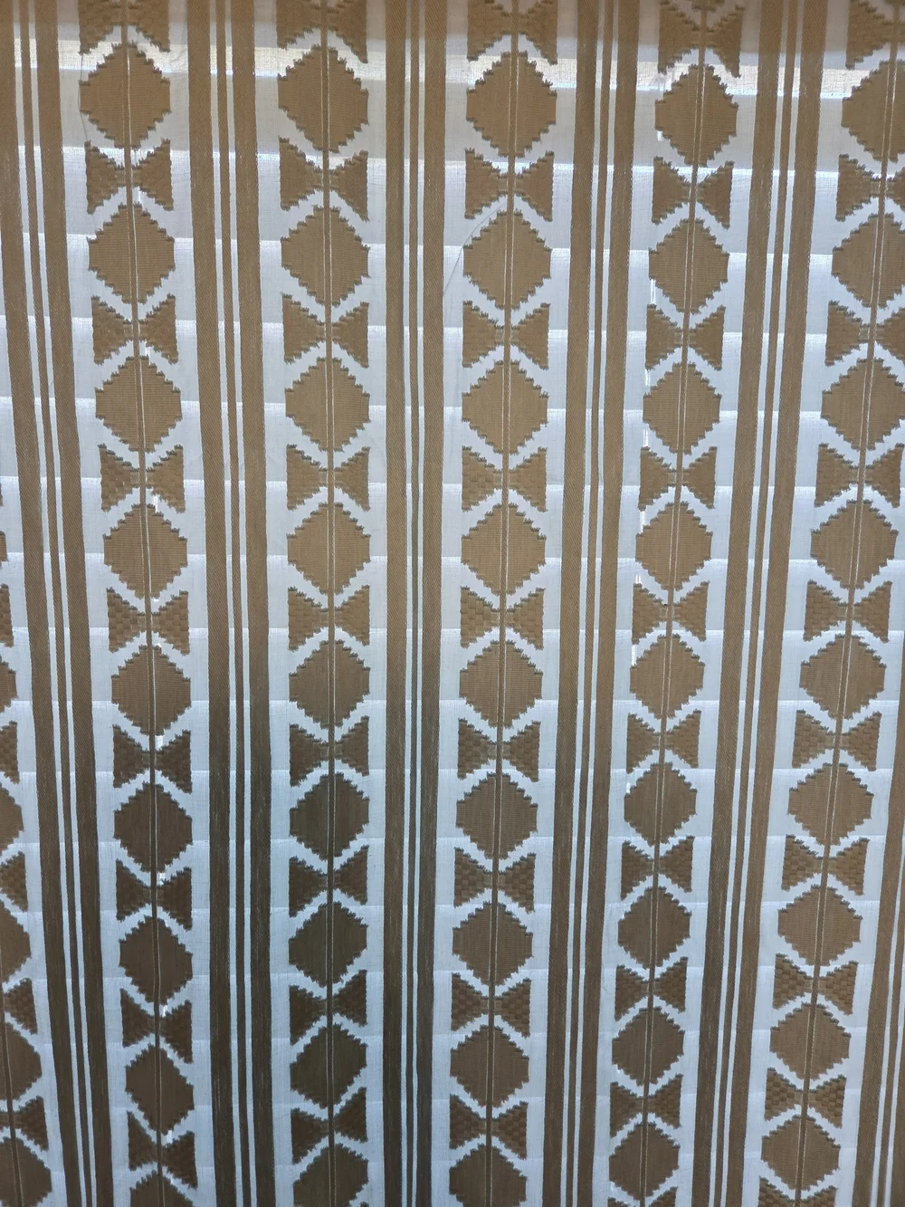 Aqua Geometric Light-Filtering Curtain Panel 54